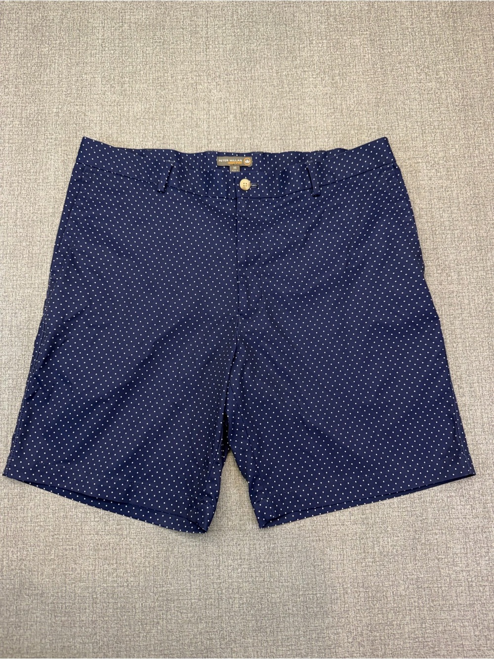 Peter Millar Crown Sport Golf Shorts Navy Polka Dot